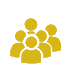 Gold Icon of a Group of 5 People