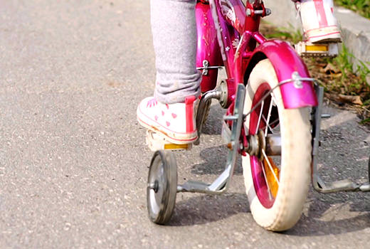 A child riding a bike