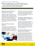 Image for Programs Supporting Law Enforcement