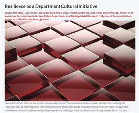 Image for Resilience as a Department Cultural Initiative