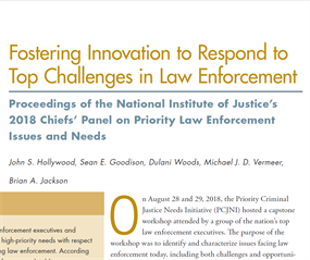 Image for Fostering Innovation to Respond to Top Challenges in Law Enforcement