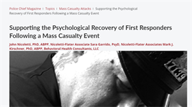 Image for Supporting the Psychological Response of First Responders Following a Mass Casualty Event