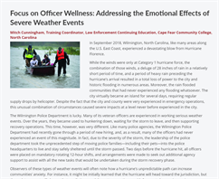 Image for Focus on Officer Wellness: Addressing the Emotional Effects of Severe Weather Events