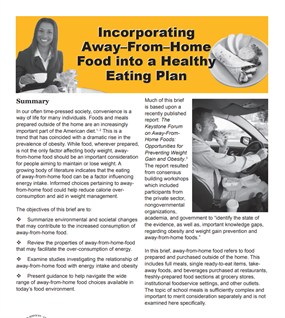 Image for Incorporating Away-From-Home Food Into a Healthy Eating Plan
