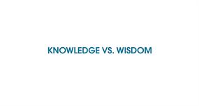 Image for Knowledge Versus Wisdom