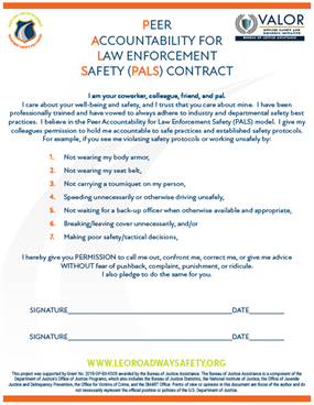 Image for Peer Accountability for Law Enforcement Safety (PALS) Contract 