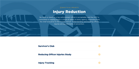 Image for Injury Reduction: Survivor's Club, Reducing Officer Injuries Study, and Injury Tracking