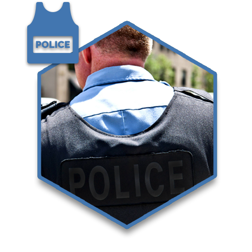 Vest Wear spotlight on safety graphic and icon