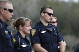 Law enforcement officer eating healthy food. 