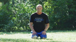 Officer in meditation