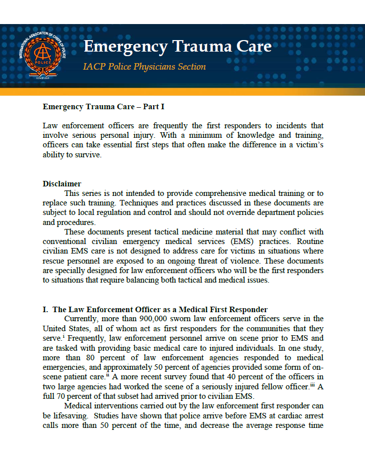 Emergency Trauma Care